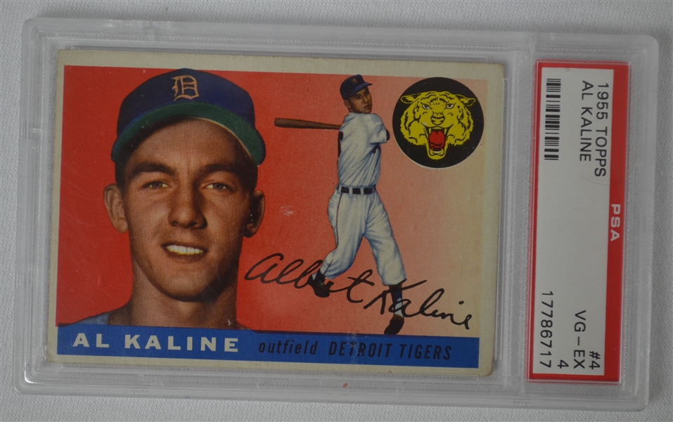 Al Kaline 1955 Topps #4 2nd Year Card PSA 4 