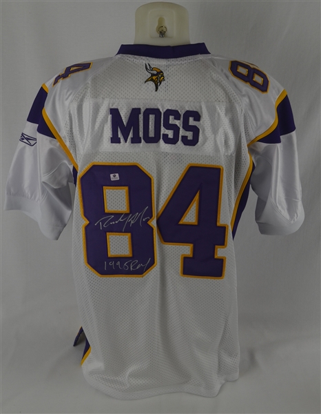 Randy Moss Autographed 1998 ROY Inscribed Minnesota Vikings Jersey