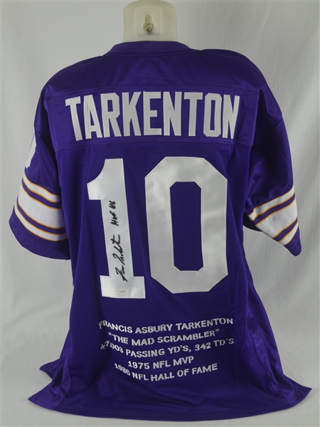 Fran Tarkenton Autographed Minnesota Vikings Jersey