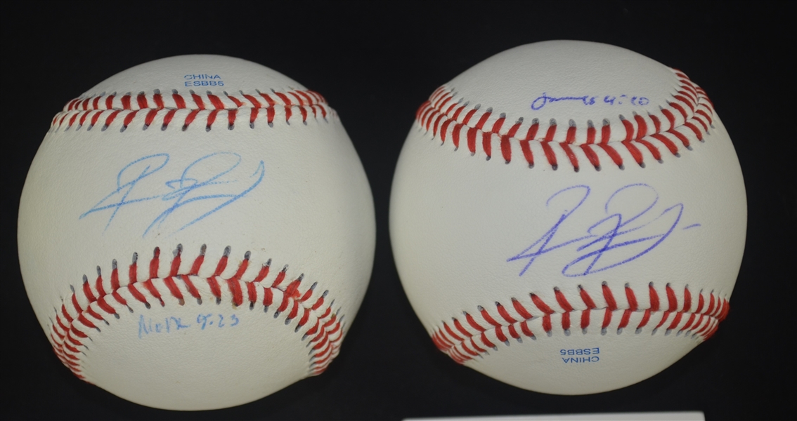 Robbie Ross Lot of 2 Autographed Baseballs