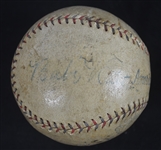 Babe Ruth & Ty Cobb c. 1927-1931 Autographed Baseball 