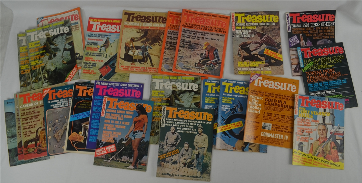 Collection of 1970s "Treasure" Magazines w/Inagural Issue