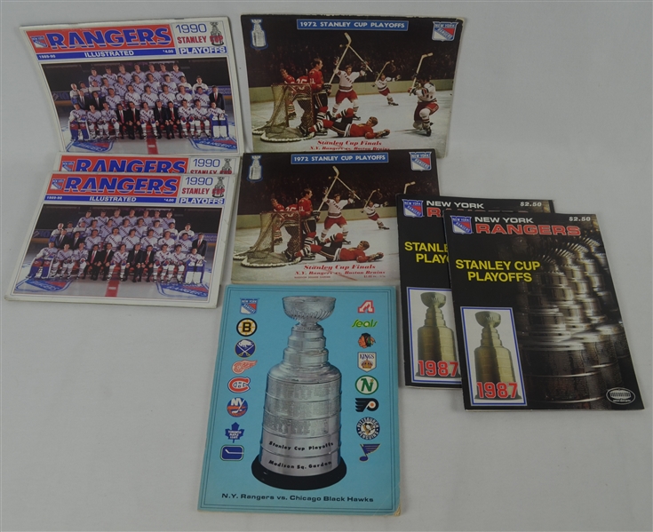 New York Rangers 1972-1989 Stanley Cup Playoff Programs