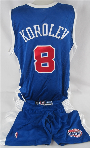 Yaroslav Korolev 2005-06 LA Clippers Professional Model Uniform w/Medium Use 