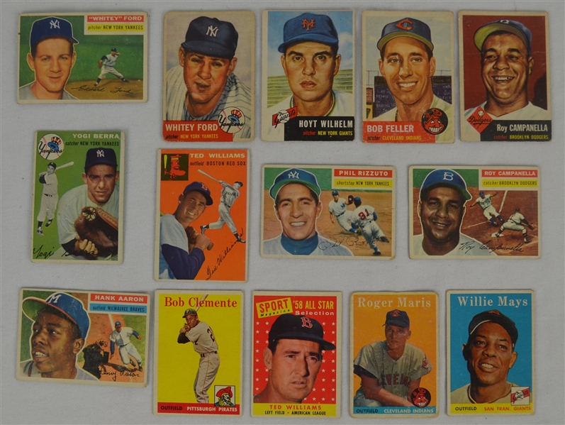 Vintage Collection of 1953-1958 Topps HOF Baseball Cards