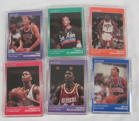 NBA Collection of 6 Limited Edition 1990 Star Co Silver Sets