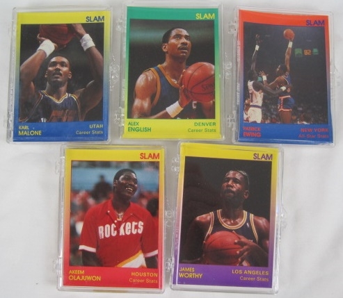 NBA Collection of 5 Limited Edition 1990 Star Company Slam Card Sets