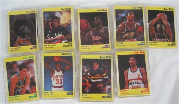 NBA Collection of 9 Limited Edition 1990 Star Co Court Kings Card Sets