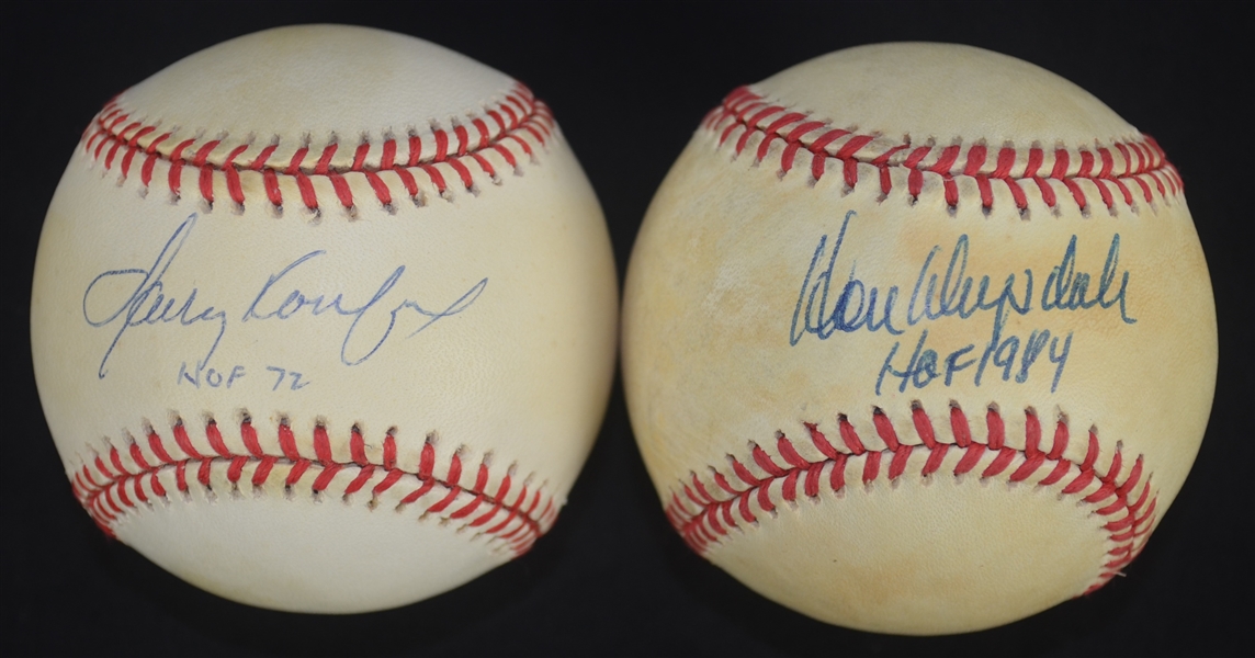 Sandy Koufax & Don Drysdale Autographed Baseballs