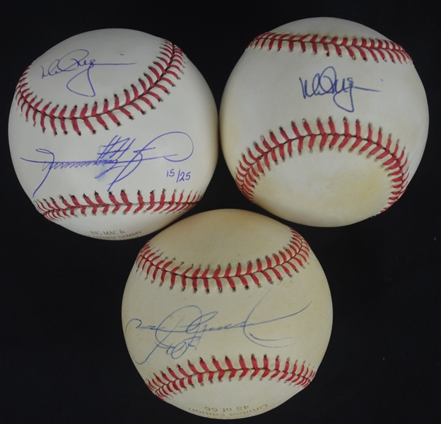 Mark McGwire & Sammy Sosa Lot of 3 Autographed Baseballs