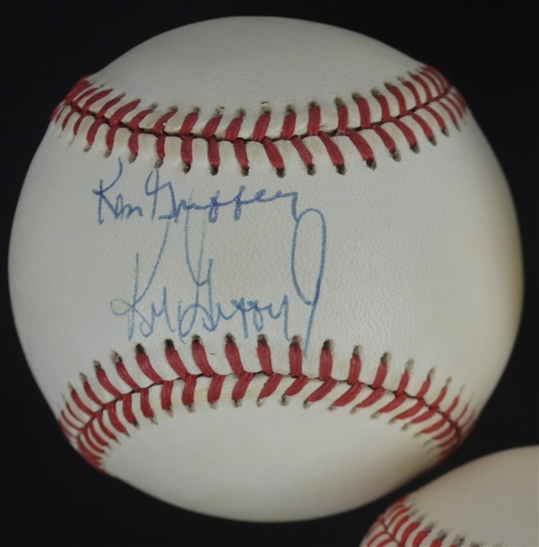 Ken Griffey Jr/Ken Griffey Sr Cal Ripken Jr & Pete Rose Autographed Baseballs