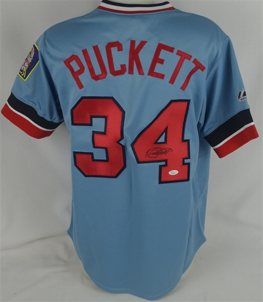 Kirby Puckett Twins Autographed 1984 Throwback Jersey