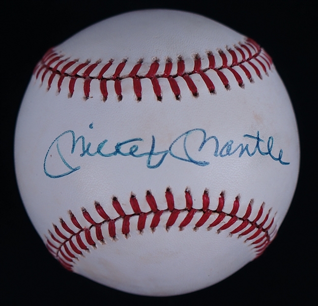 Mickey Mantle Autographed OAL Bobby Brown Baseball w/Full JSA LOA