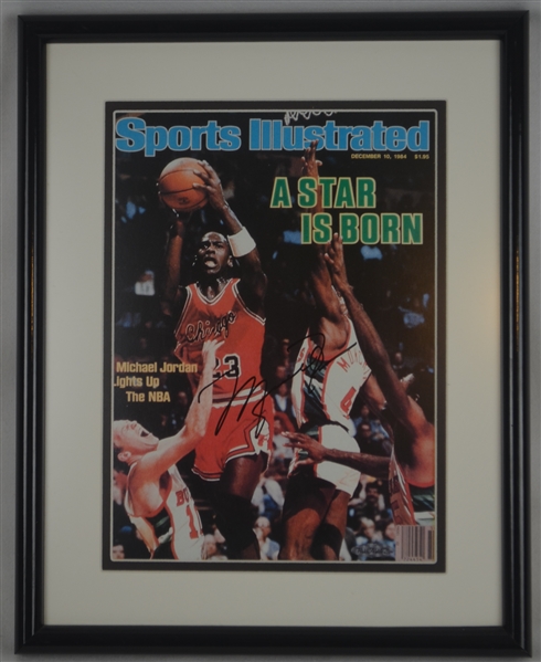 Michael Jordan Autographed & Framed 1984 Rookie Sports Illustrated UDA