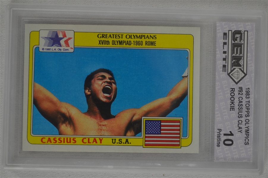 Muhammud Ali 1983 Topps Olympics #92 Cassius Clay Rookie Gem Elite 10