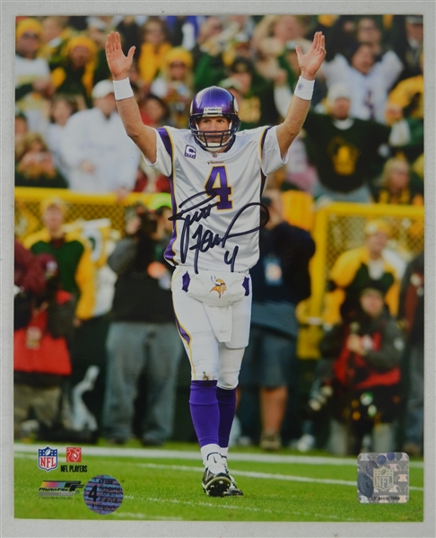 Brett Favre Vikings vs. Packers Autographed 8x10 Photo