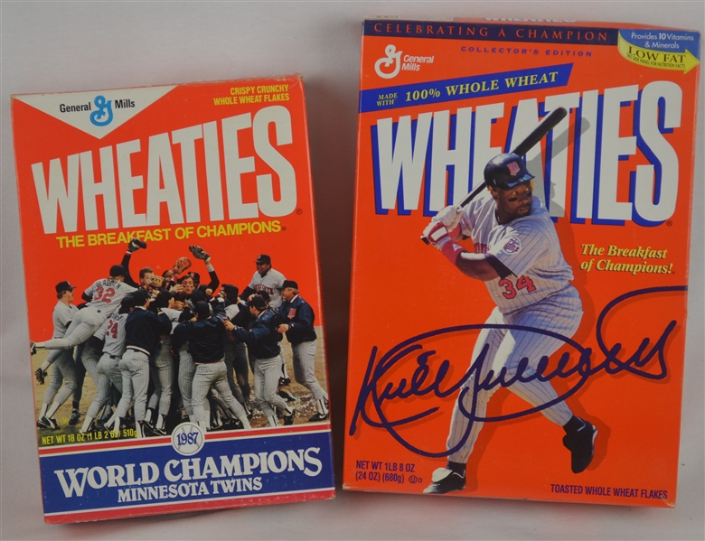 Minnesota Twins 1987 Wheaties Boxes w/Kirby Puckett