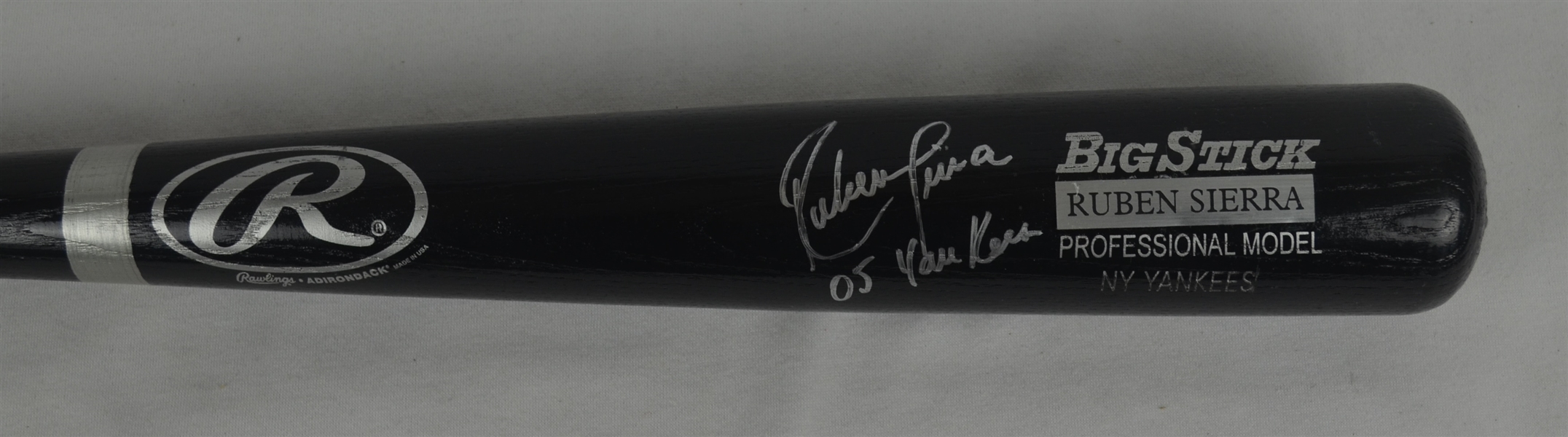 Ruben Sierra New York Yankees Autographed Inscribed Bat