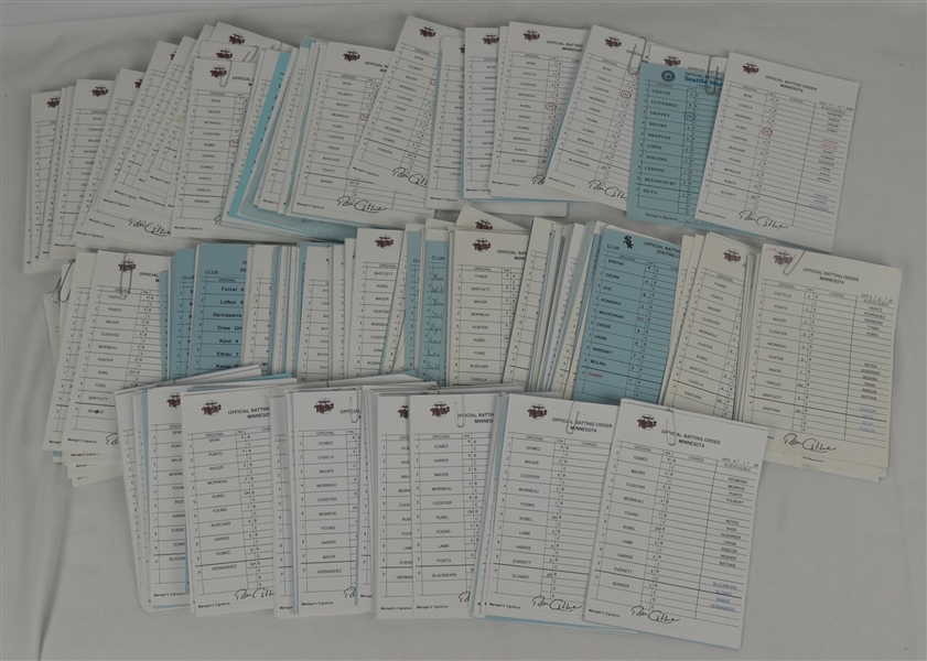 Collection of 2006-2009 Managerial Batting Line Up Cards