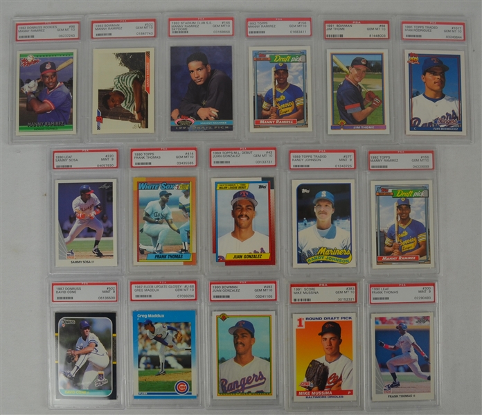 MLB Collection of 16 Graded PSA Rookie Cards