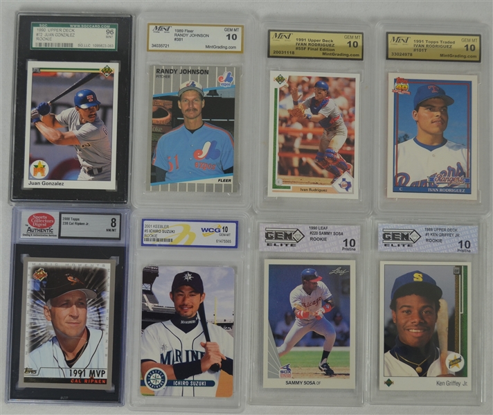 MLB Collection of 7 Graded Rookie Cards