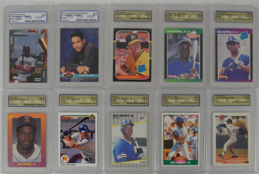 MLB Collection of 10 GradedRookie Cards