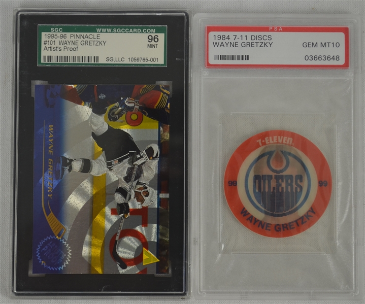 Wayne Gretzky Lot of 2 PSA & SGC Graded Cards 