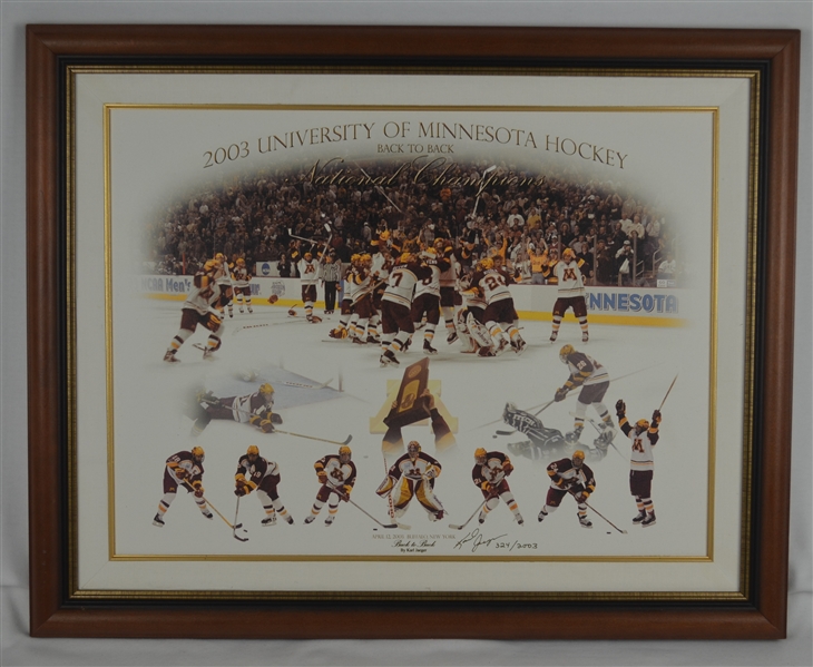 Minnesota Gophers 2003 National Champions Limited Edition Print by Karl Jaeger