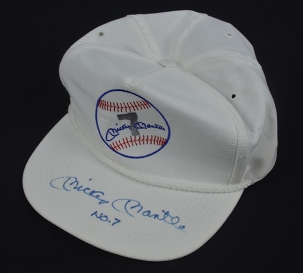 Mickey Mantle No. 7 Autographed Hat