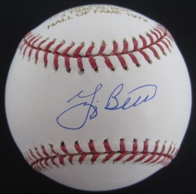 Yogi Berra Autographed & Engraved Baseball