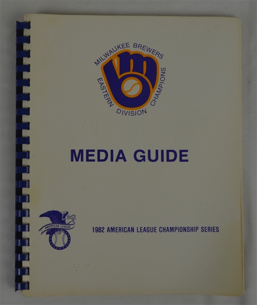 Milwaukee Brewers 1982 ALCS Media Guide