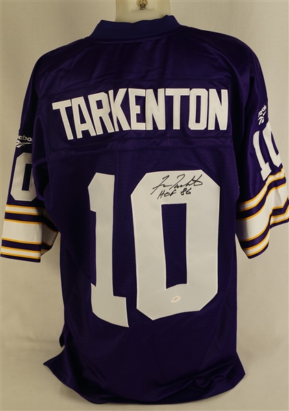 Fran Tarkenton Minnesota Vikings Autographed & Inscribed Throwback Jersey