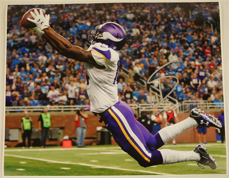 Stefon Diggs Minnesota Vikings Autographed 16x20 Diving Catch Photo