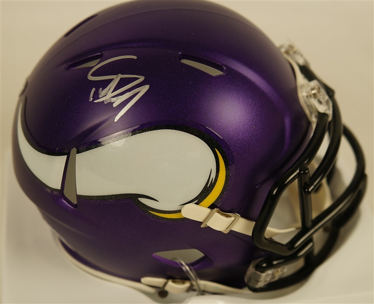 Stefon Diggs Autographed Mini Helmet