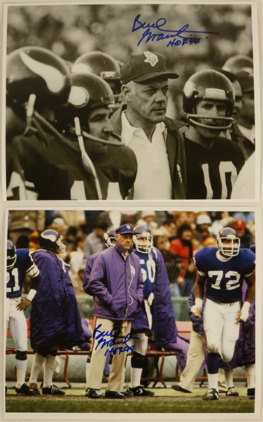 Bud Grant Minnesota Vikings Lot of 2 Autographed 8x10 Photos