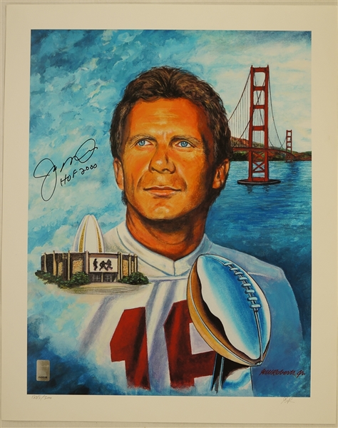 Joe Montana Autographed & Inscribed Limited Edition Lithograph