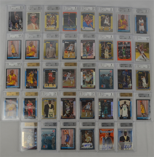 NBA Collection of 38 BGS Graded Basketball Cards