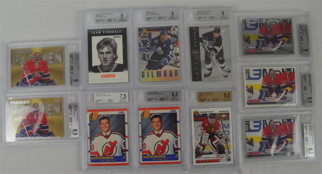 NHL Collection of 11 BGS Graded Hockey Cards 