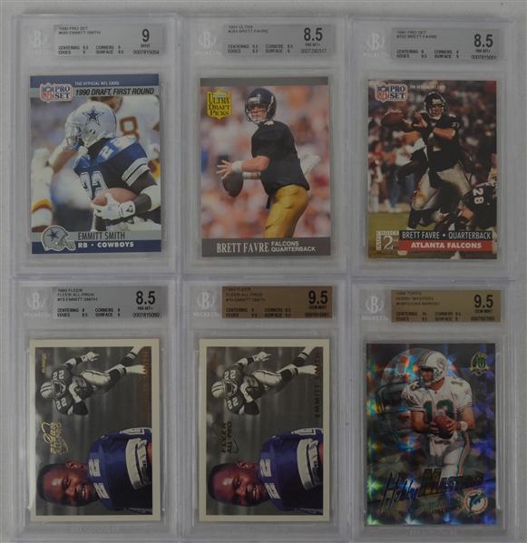 NFL Collection of 6 BGS Graded Football Cards 