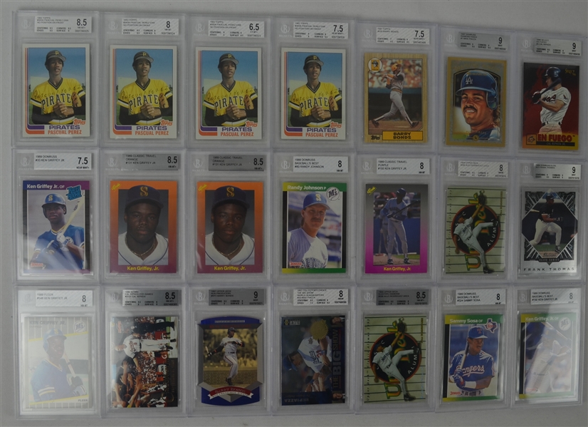 MLB Collection of 21 BGS Graded Baseball Cards 