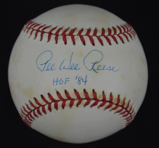 Pee Wee Reese Autographed Baseball