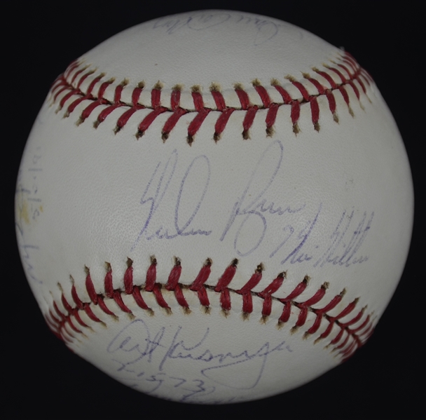 Nolan Ryan Autographed No Hitter Baseball w/Catchers