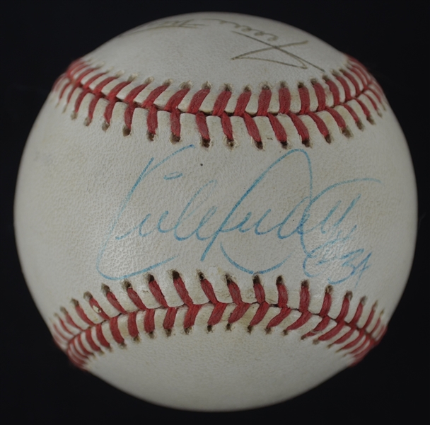 Willie Mays & Kirby Puckett Dual Signed Baseball