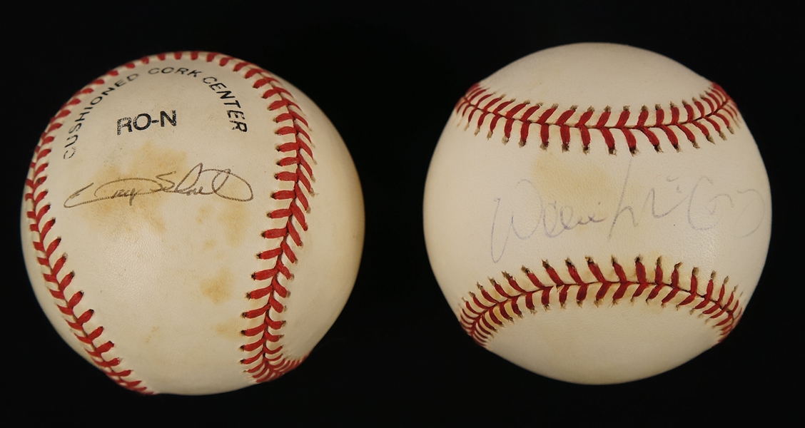 Willie McCovey & Gary Sheffield Lot of 2 Autographed Baseballs