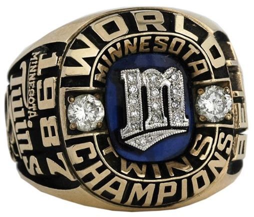Jerry Bell 1987 Minnesota Twins 10k Gold World Series Ring w/Real Diamonds