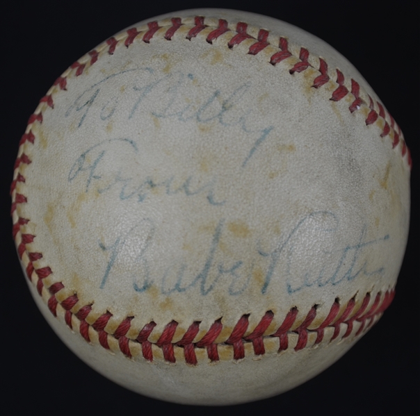Babe Ruth Single Signed OAL William Harridge Baseball