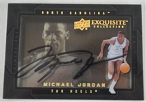 Michael Jordan Autographed Shadowbox Basketball Card 