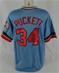 Kirby Puckett Autographed 1984 Rookie Throwback Jersey