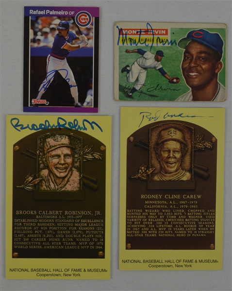 Collection of 4 Autographed HOF Postcards & Vintage Cards