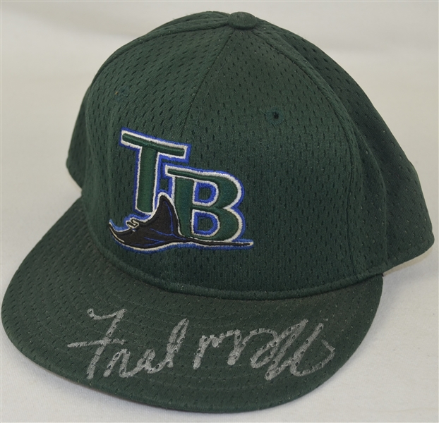 Fred McGriff Tampa Bay Rays Game Used & Autographed Hat